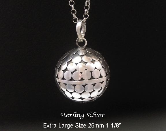 Large 26mm Harmony Ball, Sterling Silver with Polished Discs - Click Image to Close